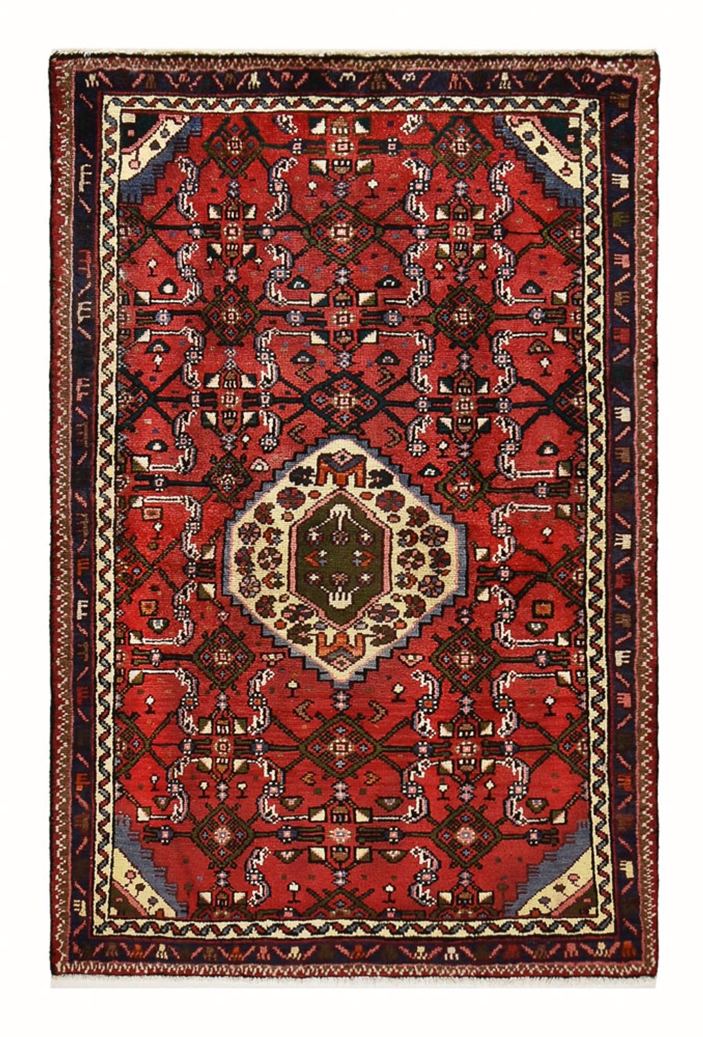 Perserteppich - Nomadic - 151 x 99 cm - rot