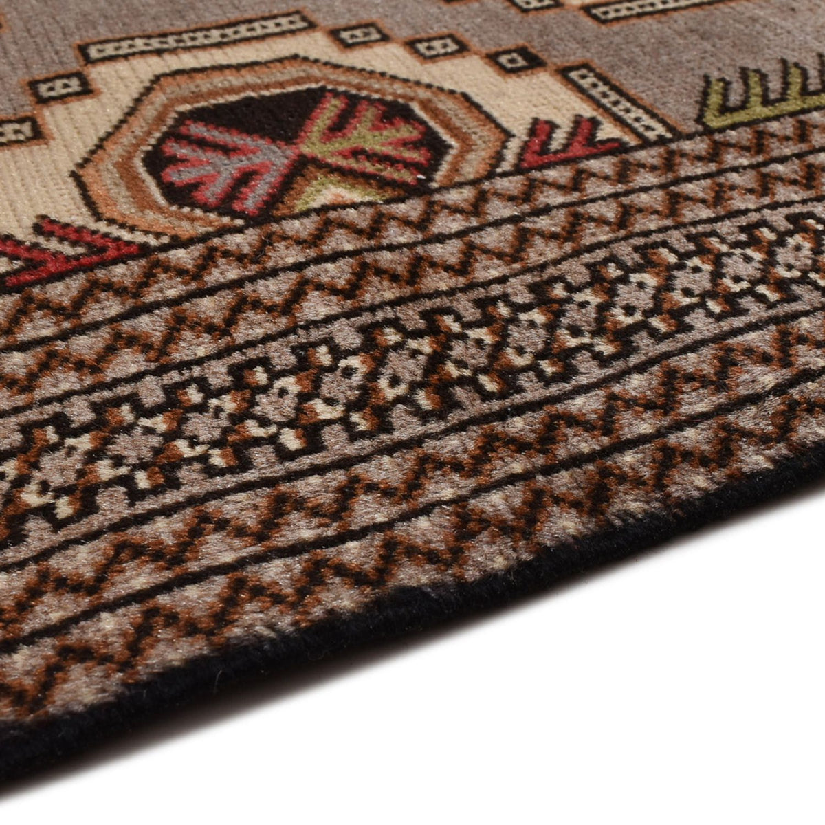 Turkaman Teppich - 188 x 127 cm - mehrfarbig