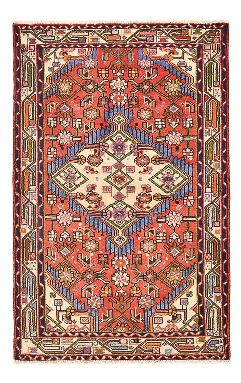 Perserteppich - Nomadic - 134 x 81 cm - rot