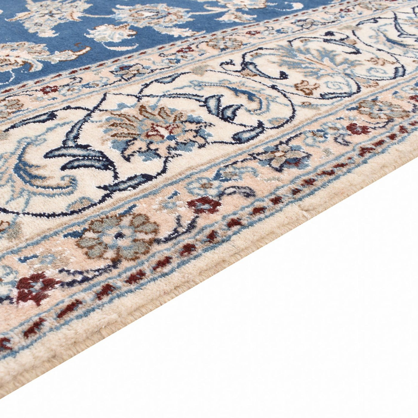 Perserteppich - Nain - 300 x 196 cm - petrolblau