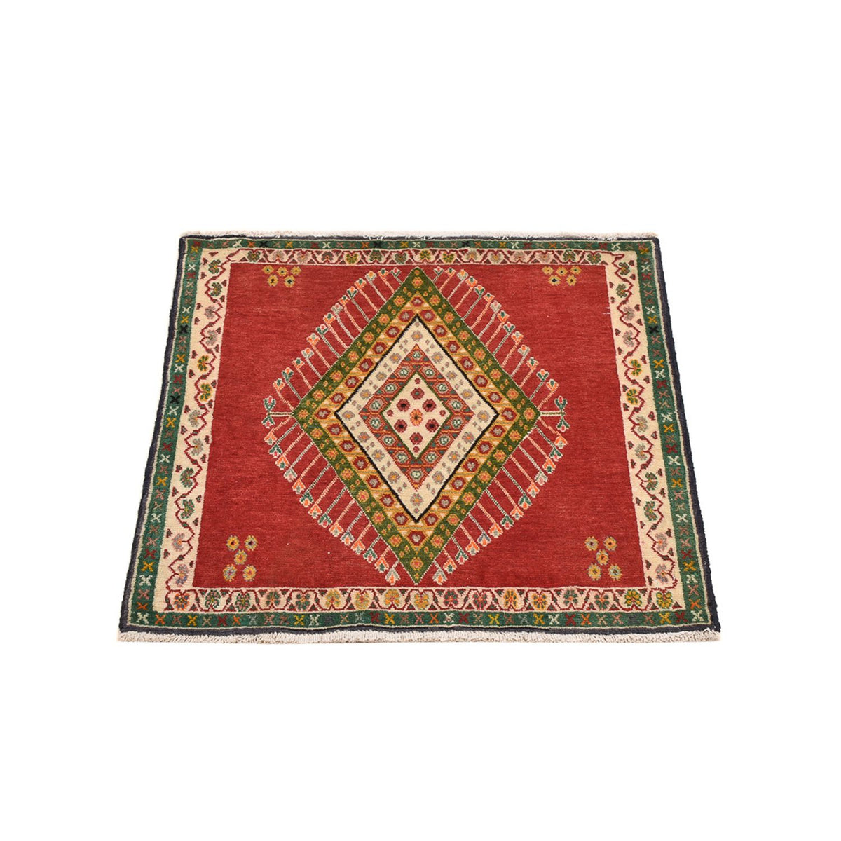 Perserteppich - Nomadic quadratisch  - 65 x 65 cm - rot