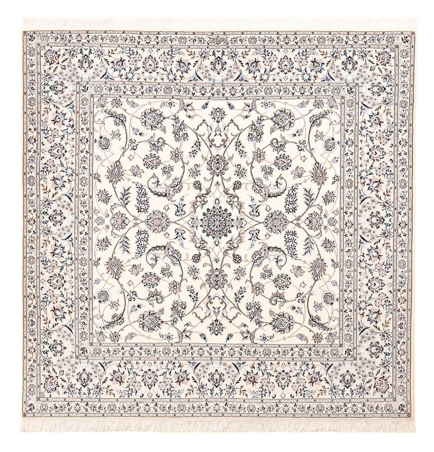 Perserteppich - Nain - Premium quadratisch  - 204 x 207 cm - hellgrau