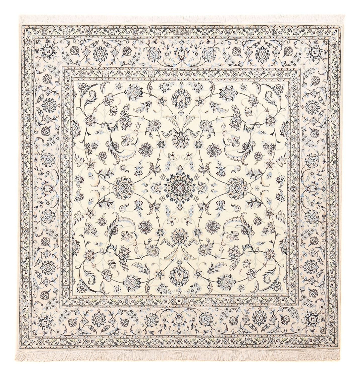 Perserteppich - Nain - Premium quadratisch  - 205 x 206 cm - hellgrau