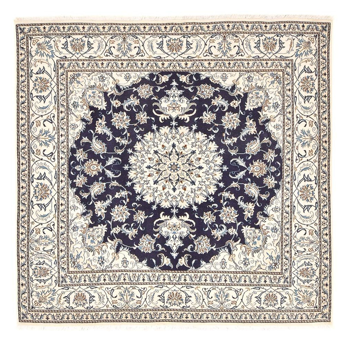 Perserteppich - Nain quadratisch  - 208 x 200 cm - dunkelblau
