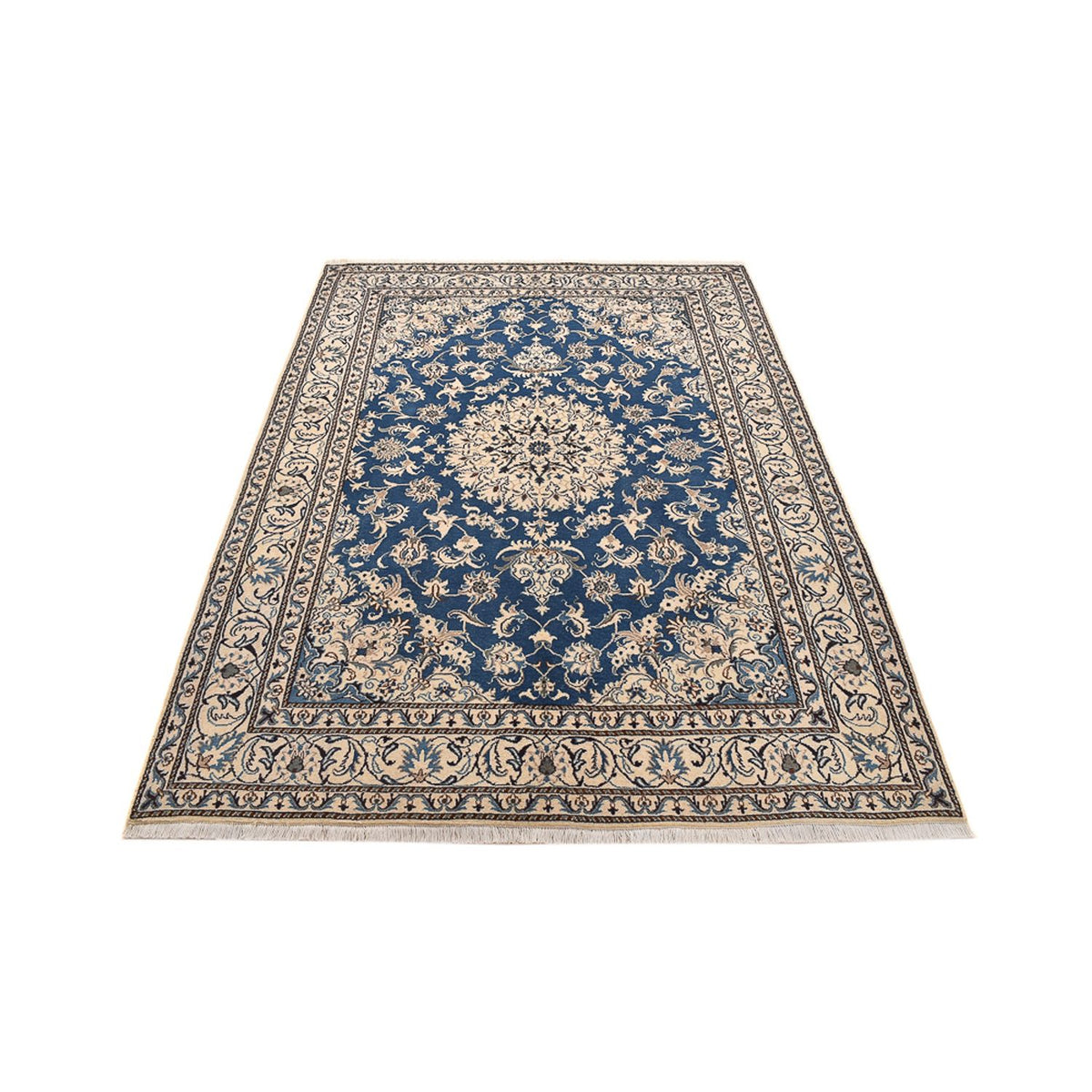 Perserteppich - Nain - 234 x 166 cm - blau