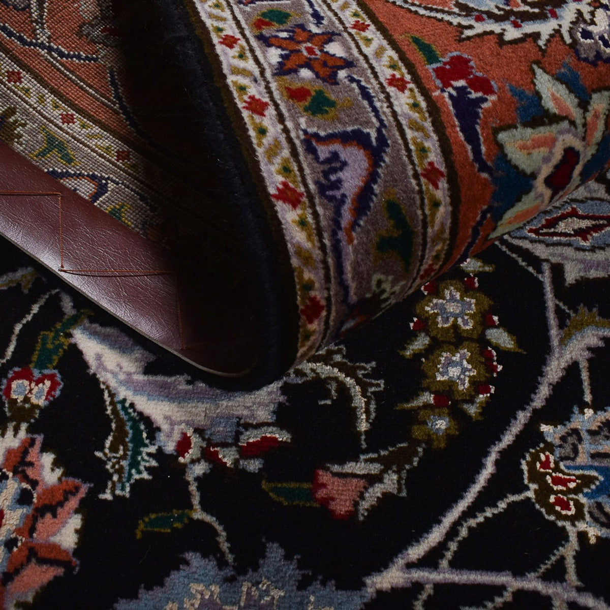 Perserteppich - Täbriz - Royal - 318 x 208 cm - dunkelblau