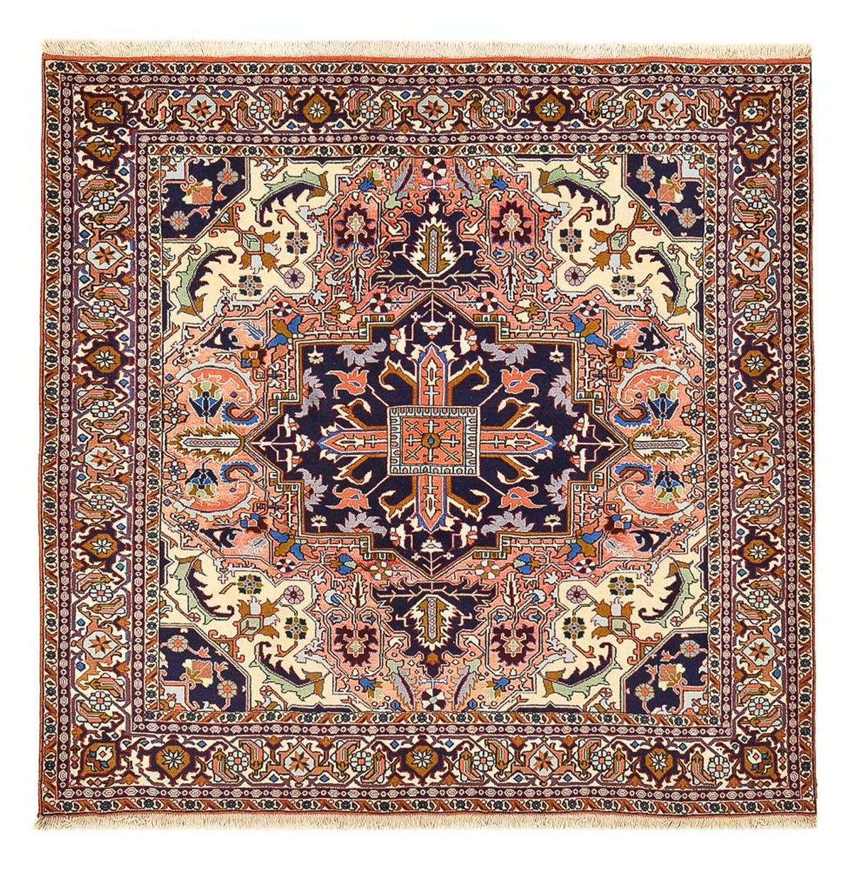 Perserteppich - Nomadic quadratisch  - 200 x 194 cm - hellrot