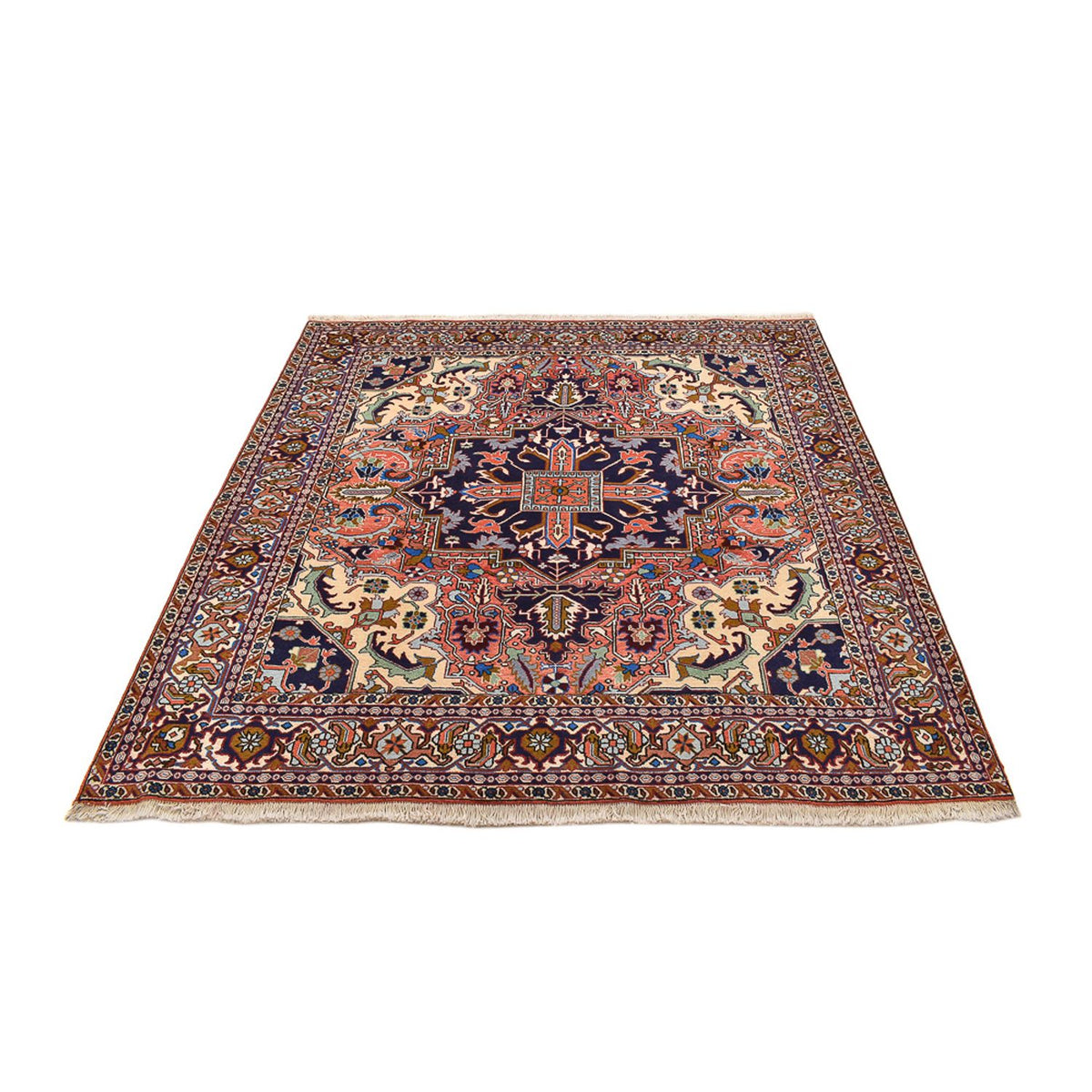 Perserteppich - Nomadic quadratisch  - 200 x 194 cm - hellrot