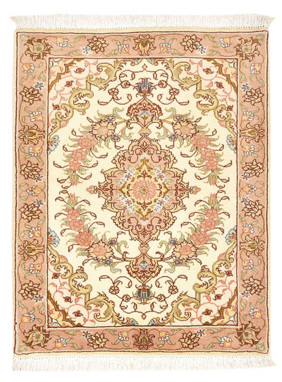 Täbriz - 50 Raj Teppich 62x82cm - Perserteppich - dunkelbeige