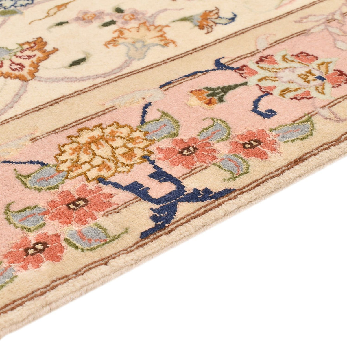 Täbriz - 50 Raj Teppich 102x149cm - Perserteppich - beige