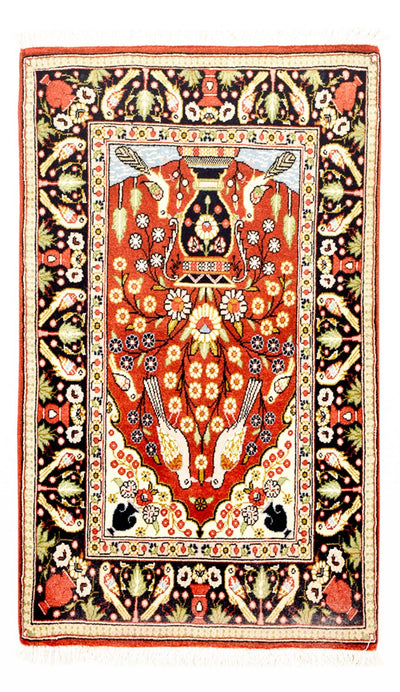 Ghom Teppich 60x105cm - Perserteppich - mehrfarbig