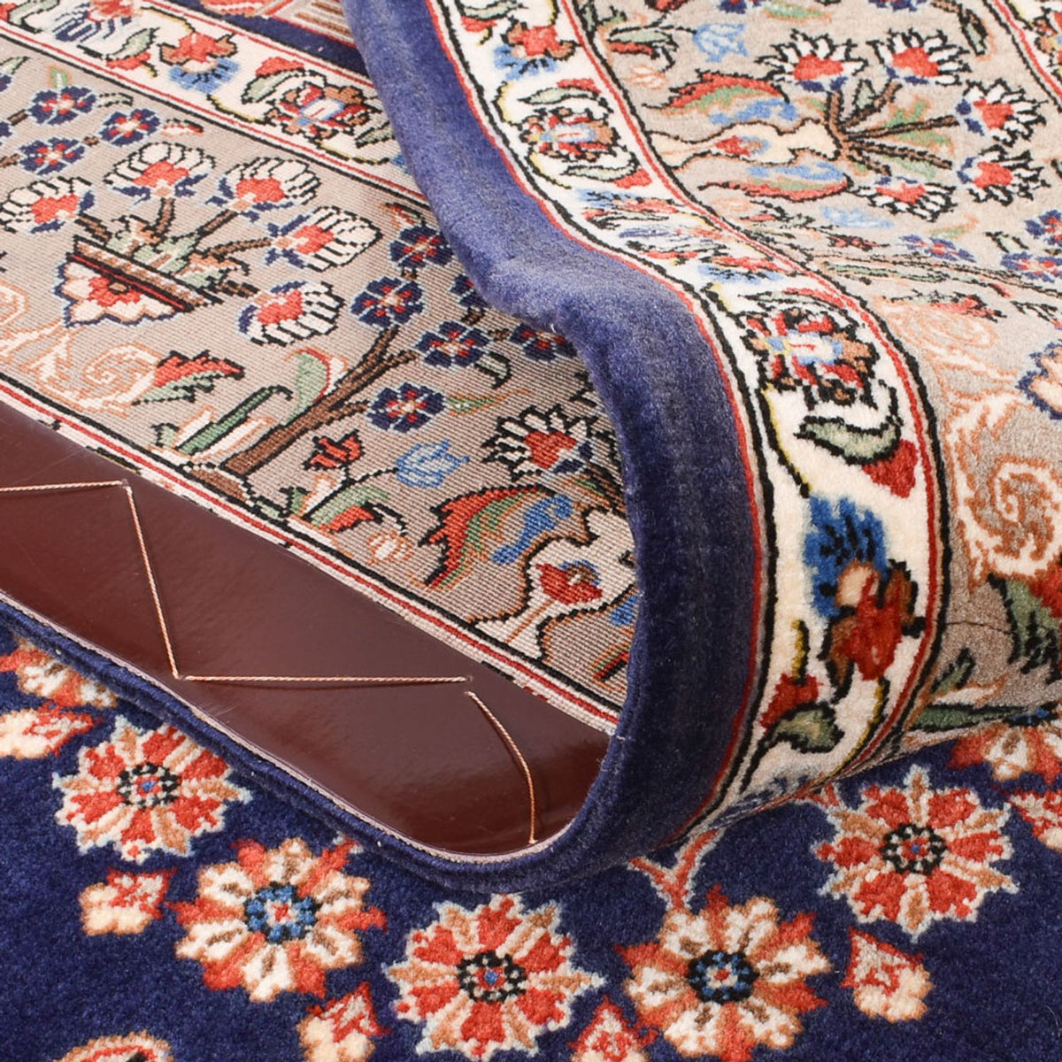 Perserteppich - Ghom - Royal - 200 x 130 cm - dunkelblau