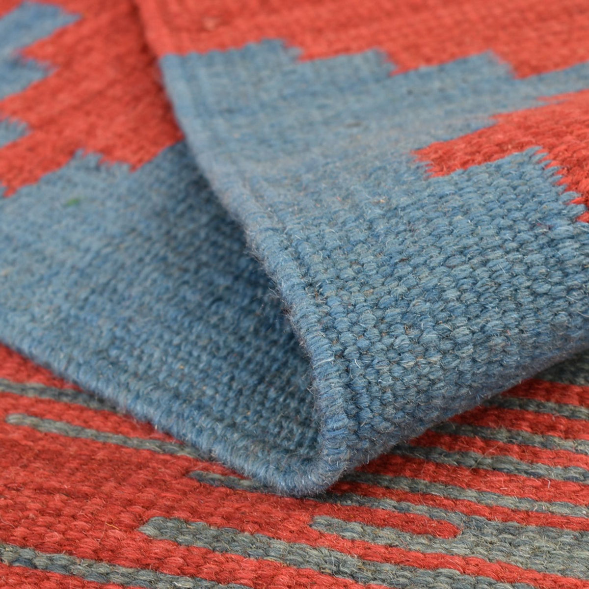 Kelim Teppich - Trendy - 189 x 146 cm - mehrfarbig