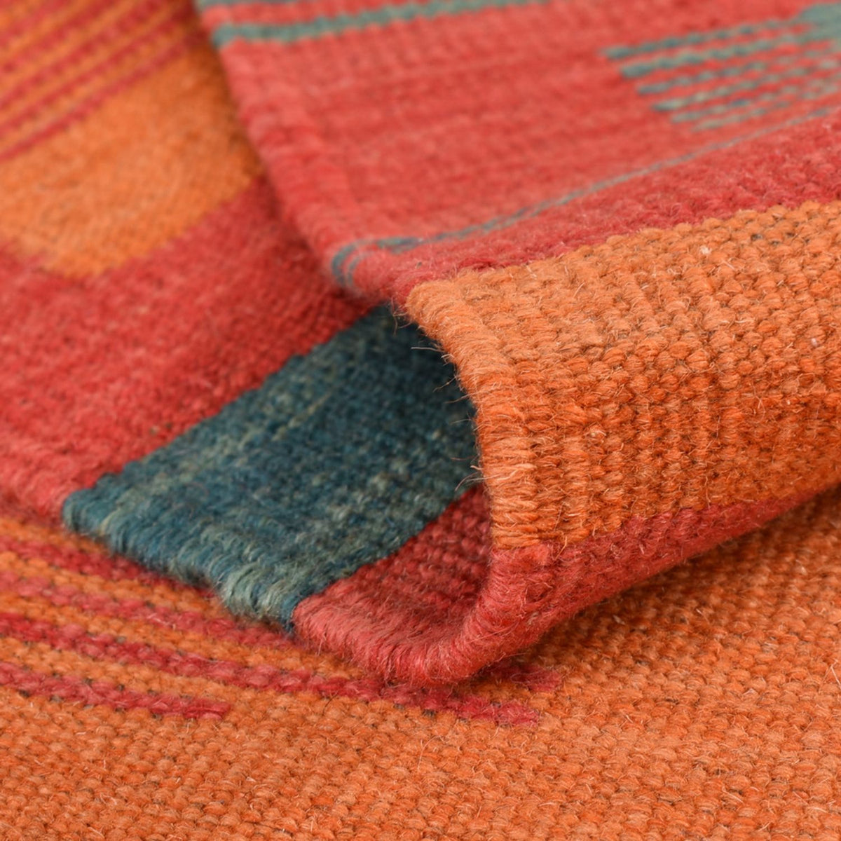 Kelim Teppich - Trendy - 201 x 155 cm - mehrfarbig