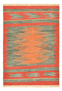 Kelim Teppich - Trendy - 141 x 101 cm - mehrfarbig