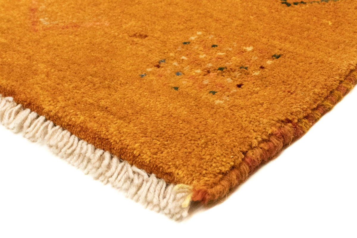 Gabbeh Teppich - Perser 130 x 81 cm - gold