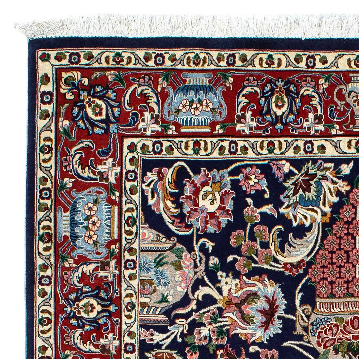 Perserteppich - Ghom 188 x 135 cm - dunkelblau