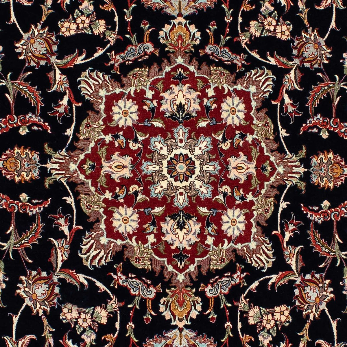 Perserteppich - Ghom 201 x 138 cm - dunkelblau