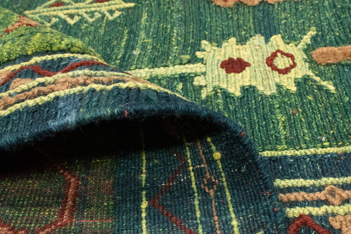 Kelim Teppich - Oriental 205 x 147 cm - grün