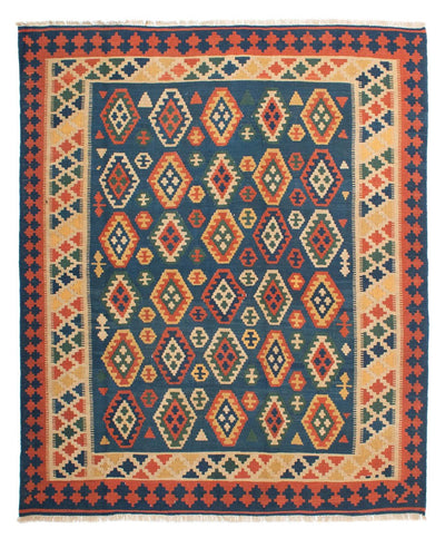 Kelim Teppich - Oriental 194 x 232 cm - blau