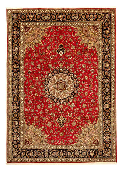 Täbriz - 50 Raj Teppich 253x351cm - Perserteppich - rot