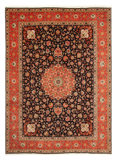 Täbriz - 50 Raj Teppich 297x407cm - Perserteppich - dunkelblau