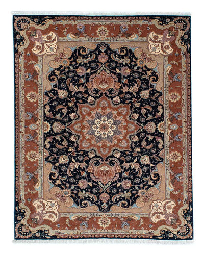 Täbriz - 50 Raj Teppich 155x200cm - Perserteppich - dunkelblau