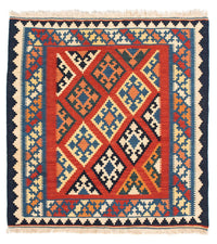 Kelim Teppich - Oriental 105 x 101 cm - rot