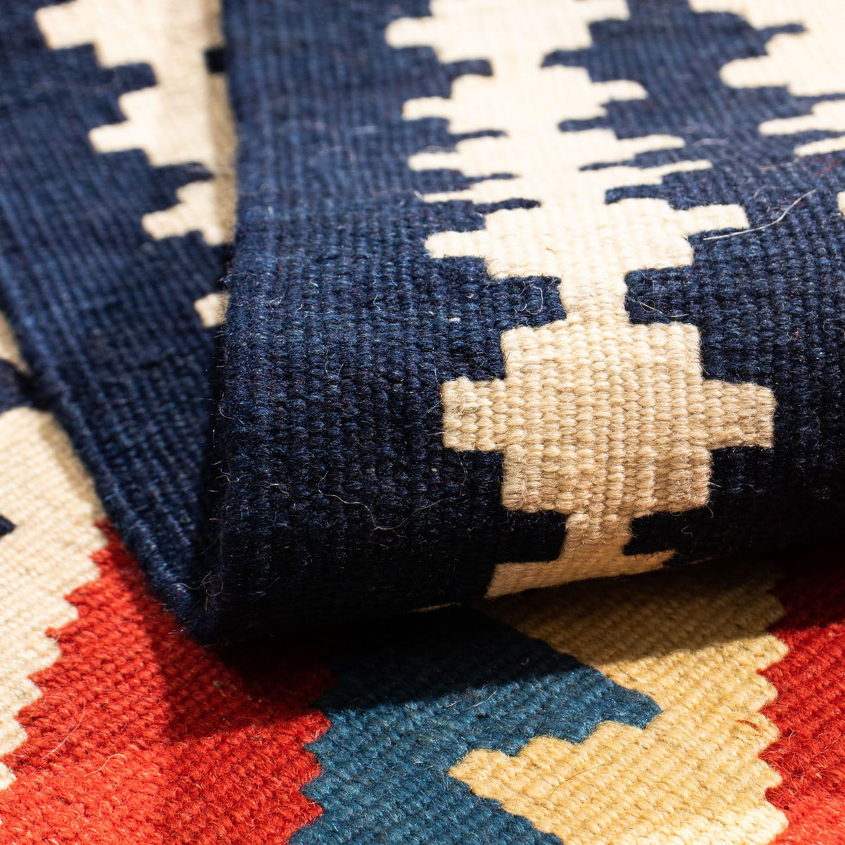 Kelim Teppich - Oriental 100 x 97 cm - rot