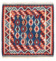 Kelim Teppich - Oriental 105 x 105 cm - dunkelblau