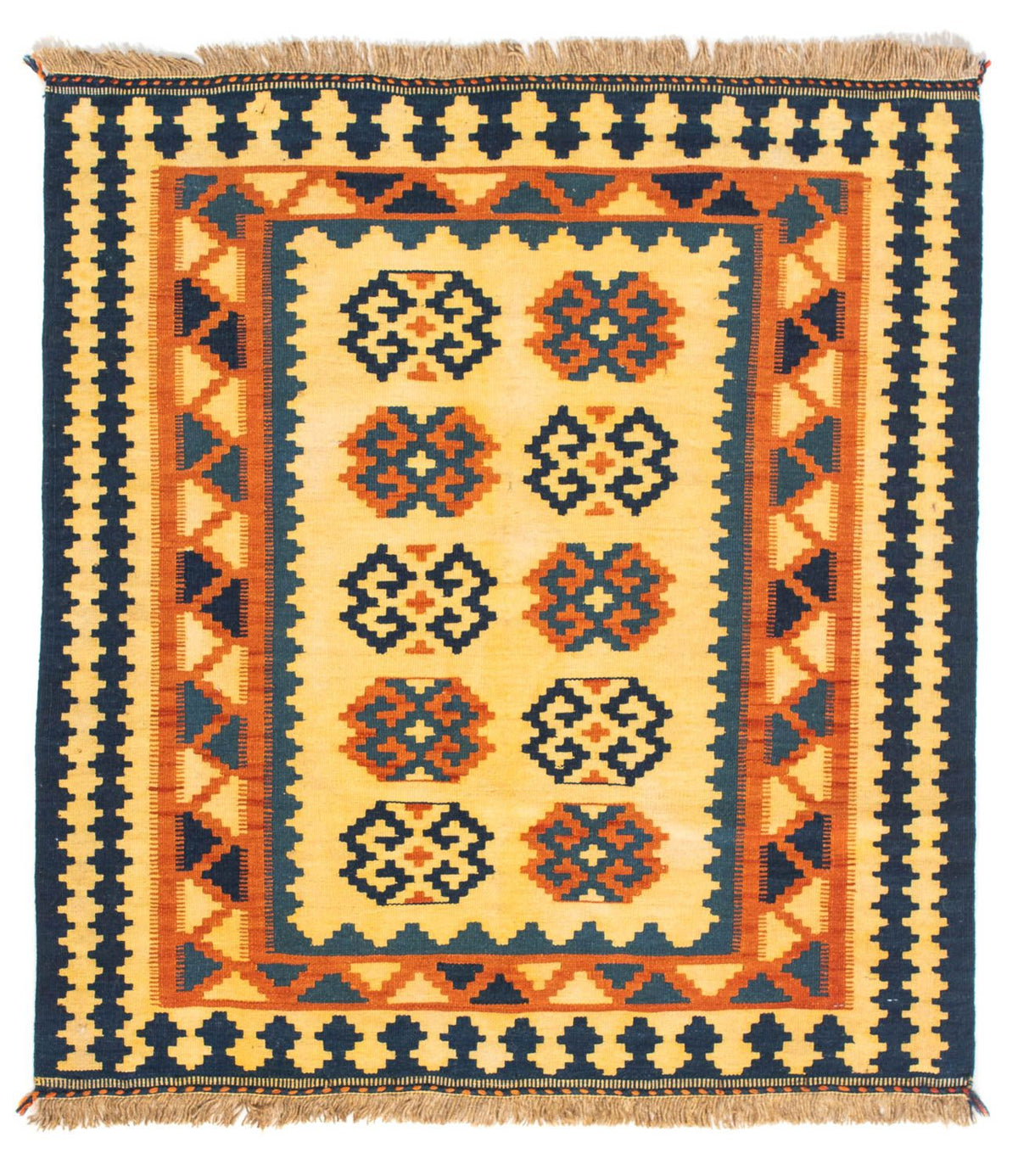 Kelim Teppich - Oriental 107 x 100 cm - hellbeige