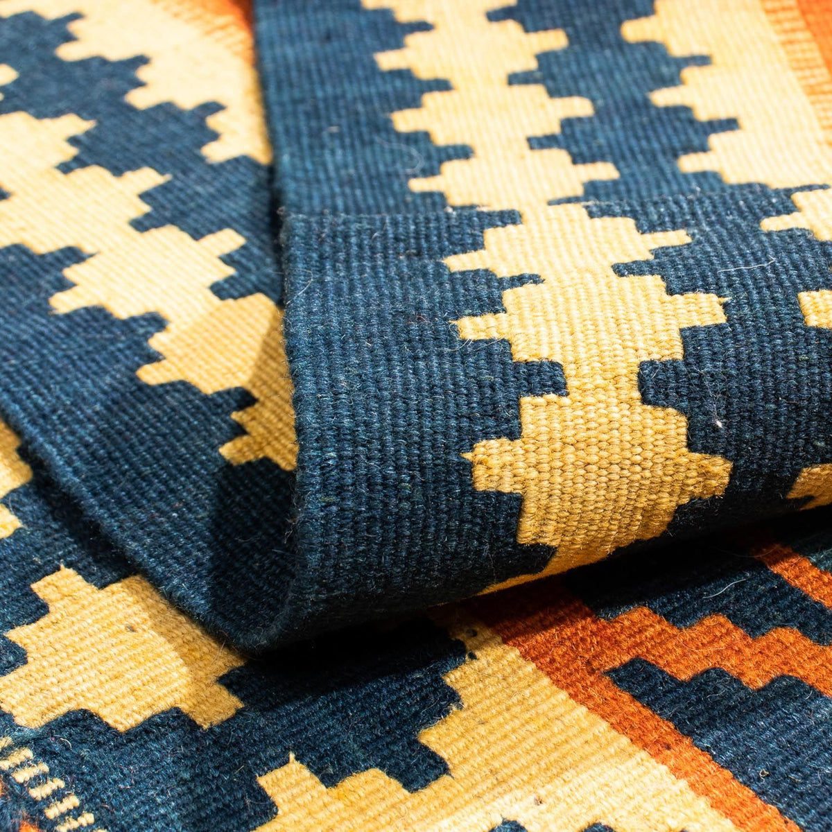 Kelim Teppich - Oriental 107 x 100 cm - hellbeige