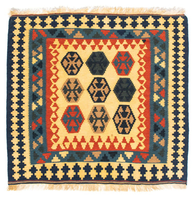 Kelim Teppich - Oriental 103 x 100 cm - dunkelblau