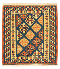 Kelim Teppich - Oriental 104 x 100 cm - dunkelblau