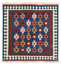 Kelim Teppich - Oriental 103 x 100 cm - dunkelblau