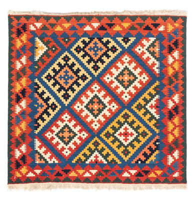 Kelim Teppich - Oriental 104 x 100 cm - dunkelblau