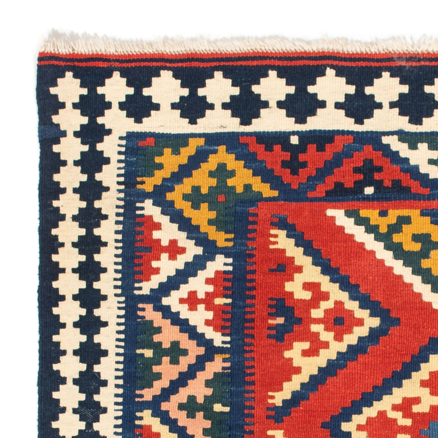 Kelim Teppich - Oriental 107 x 103 cm - rot