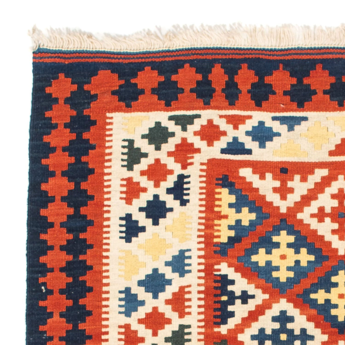 Kelim Teppich - Oriental 107 x 100 cm - dunkelrot