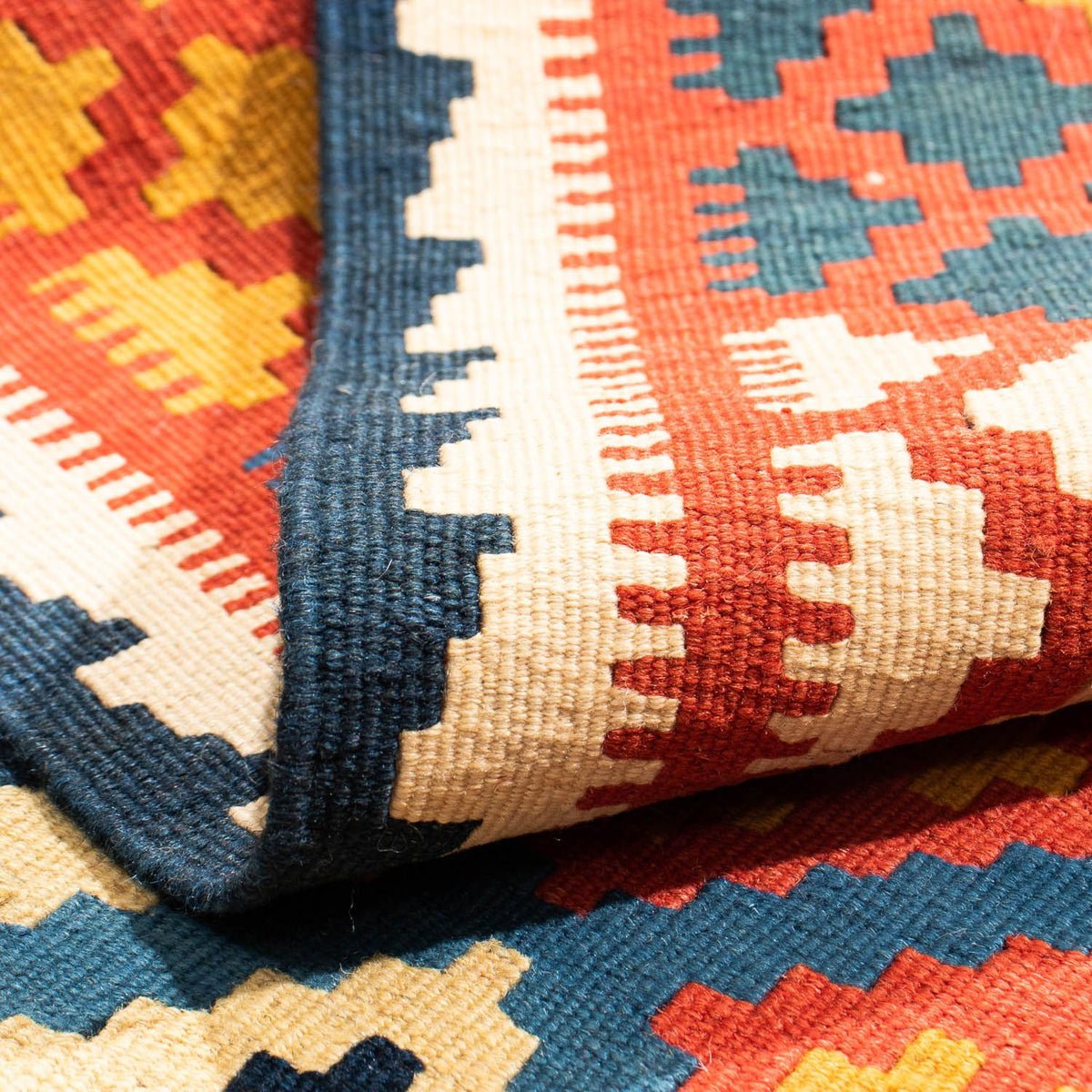 Kelim Teppich - Oriental 104 x 100 cm - dunkelblau