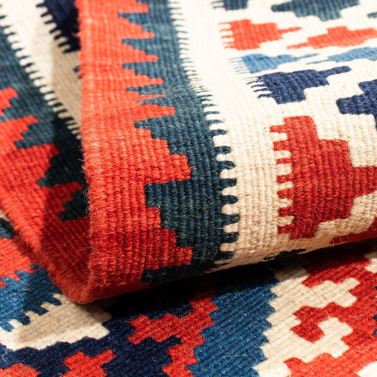 Kelim Teppich - Oriental 104 x 100 cm - dunkelblau