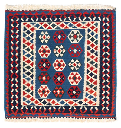 Kelim Teppich - Oriental 100 x 102 cm - blau