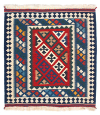 Kelim Teppich - Oriental 104 x 98 cm - blau