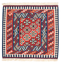 Kelim Teppich - Oriental 108 x 101 cm - rot