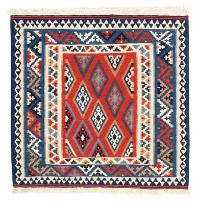 Kelim Teppich - Oriental 100 x 98 cm - blau