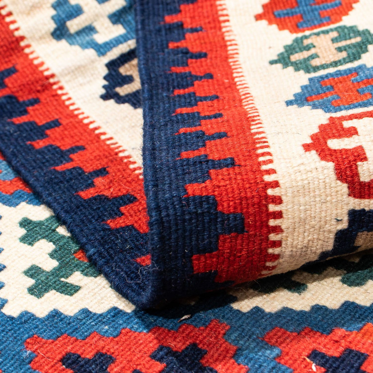 Kelim Teppich - Oriental 105 x 103 cm - blau