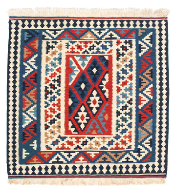 Kelim Teppich - Oriental 103 x 103 cm - blau