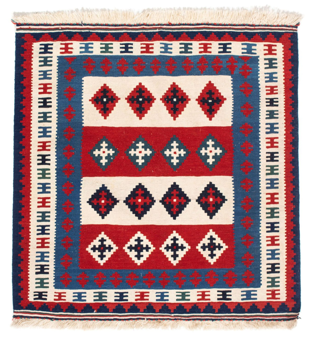 Kelim Teppich - Oriental 106 x 103 cm - blau