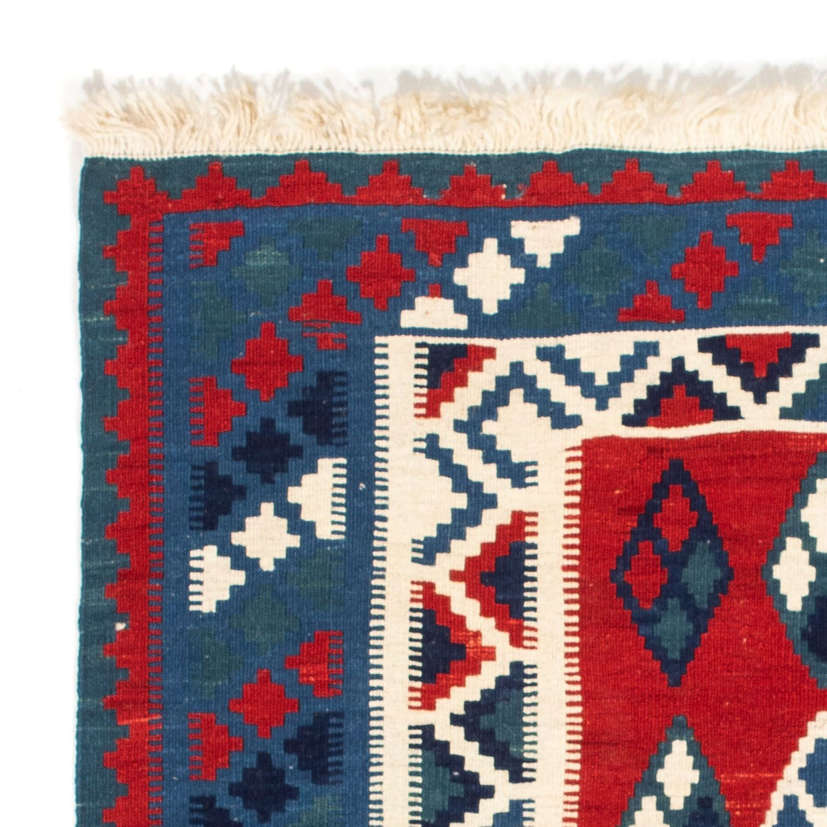 Kelim Teppich - Oriental 104 x 100 cm - dunkelblau