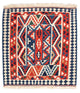 Kelim Teppich - Oriental 111 x 105 cm - rot