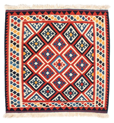 Kelim Teppich - Oriental 105 x 106 cm - rot